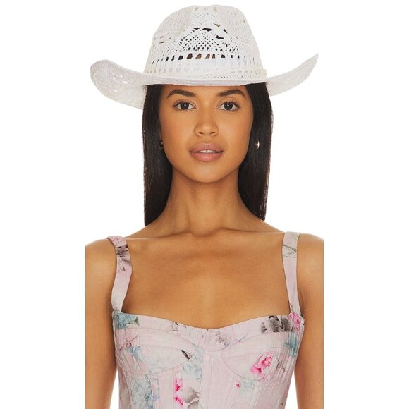 Lovers and Friends Dawn Hat in White One Size New Womens Garden Beach Western - Picture 1 of 7